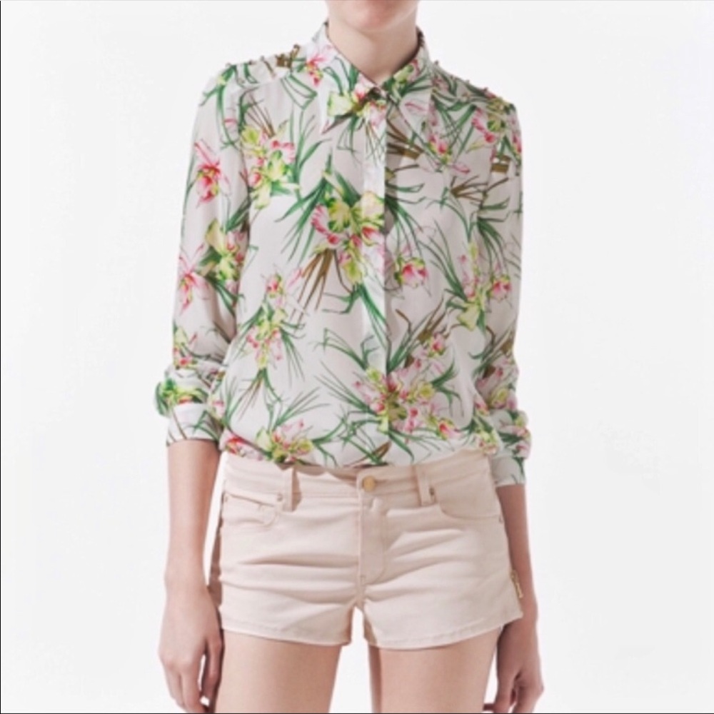 Zara studded blouse Sz L